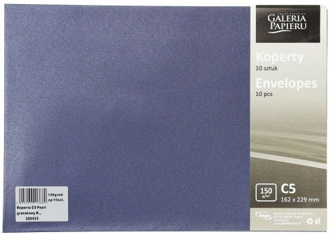 Koperta Galeria Papieru pearl granatowy k C5 granatowy (280655) 10 sztuk Koperta Galeria Papieru pearl granatowy k C5 granatowy (280655) 10 sztuk