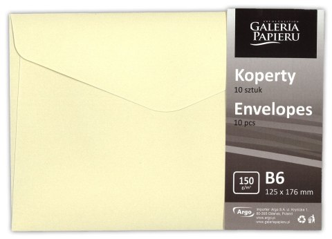Koperta Galeria Papieru pearl kremowy B6 beżowy (280841) 10 sztuk Koperta Galeria Papieru pearl kremowy B6 beżowy (280841) 10 sztuk