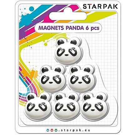 Magnes Starpak kształty panda 6szt biało-czarny (398962) 6 sztuk Magnes Starpak kształty panda 6szt biało-czarny (398962) 6 sztuk
