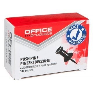 Pinezki Office Products beczułki kolor: mix 100 szt (18194019-99) Pinezki Office Products beczułki kolor: mix 100 szt (18194019-99)
