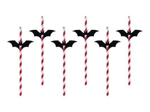 Słomka Partydeco Nietoperze,19,5cm 6 szt (SLH2) Słomka Partydeco Nietoperze,19,5cm 6 szt (SLH2)