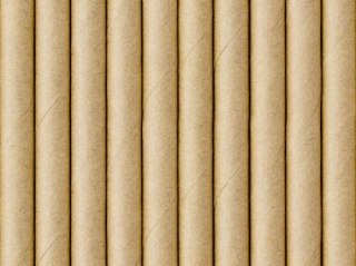 Słomka Partydeco papierowe, kraft, 19.5cm 10 szt (SPP9-031)