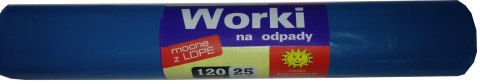 Worek na śmieci Amaks LDPE kolor: czarny 120L 25 szt (WRL120/25CZA) Worek na śmieci Amaks LDPE kolor: czarny 120L 25 szt (WRL120/25CZA)