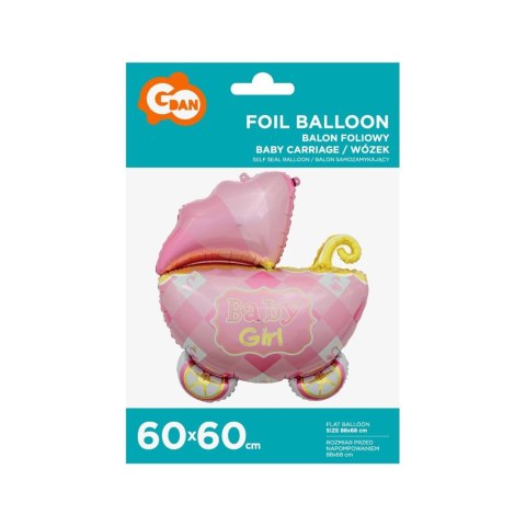 Balon foliowy Godan WÓŻEK RÓZOWY (BF-HWZR) Balon foliowy Godan WÓŻEK RÓZOWY (BF-HWZR)
