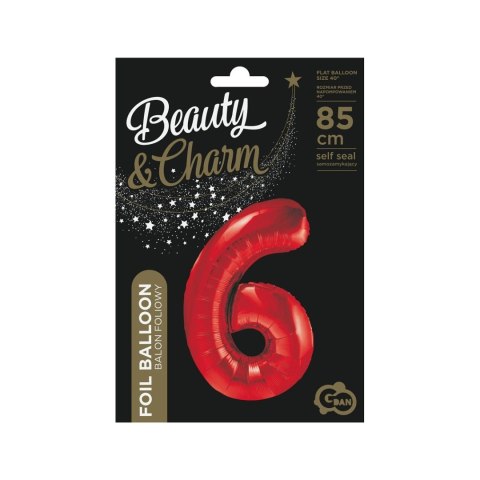 Balon foliowy Godan cyfra 6 czerwona 85cm 85cal (BCHCW6) Balon foliowy Godan cyfra 6 czerwona 85cm 85cal (BCHCW6)