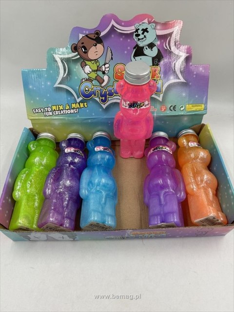 Glut Bemag slime 20cm misiu brokatowy Glut Bemag slime 20cm misiu brokatowy