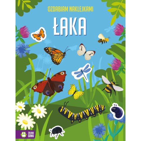 Książeczka edukacyjna Zielona Sowa Ozdabiam naklejkami. Łąka Książeczka edukacyjna Zielona Sowa Ozdabiam naklejkami. Łąka
