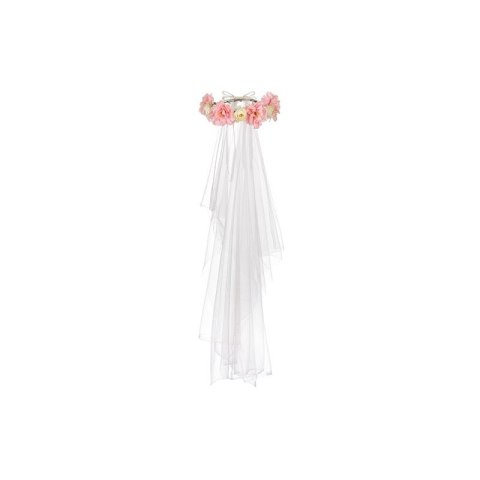 Opaska Partydeco Wianek z welonem, mix, 17 cm (WIAN6) Opaska Partydeco Wianek z welonem, mix, 17 cm (WIAN6)