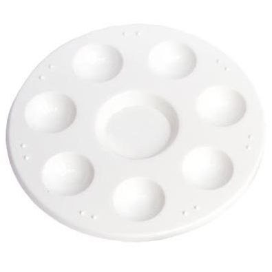 Paletka Titanum malarska okrągła 8 wgłębień biała plastikowa śr. 120mm Paletka Titanum malarska okrągła 8 wgłębień biała plastikowa śr. 120mm
