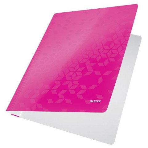 Skoroszyt Leitz WOW A4 różowy metaliczny karton 80g (30010023) Skoroszyt Leitz WOW A4 różowy metaliczny karton 80g (30010023)