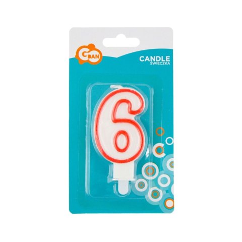 Świeczka urodzinowa Godan CYFERKA (NO200R/6) Świeczka urodzinowa Godan CYFERKA (NO200R/6)