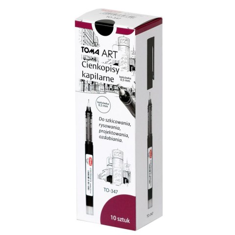 Cienkopis Toma czarny, czarny 0,5mm 1kol. (to-347) Cienkopis Toma czarny, czarny 0,5mm 1kol. (to-347)