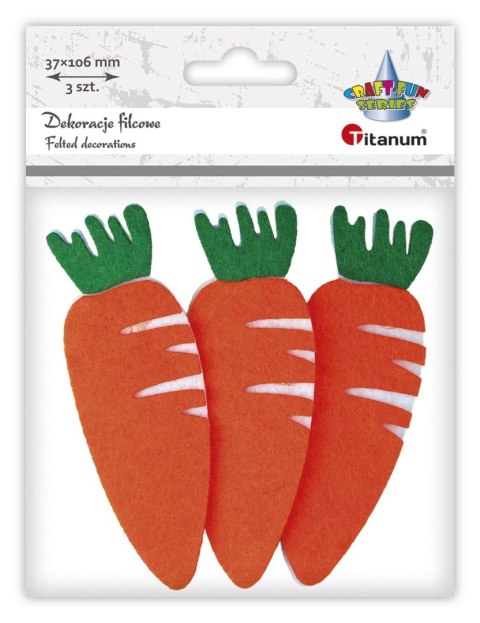 Ozdoba filcowa Titanum Craft-Fun Series marchewki (21HY1012) Ozdoba filcowa Titanum Craft-Fun Series marchewki (21HY1012)