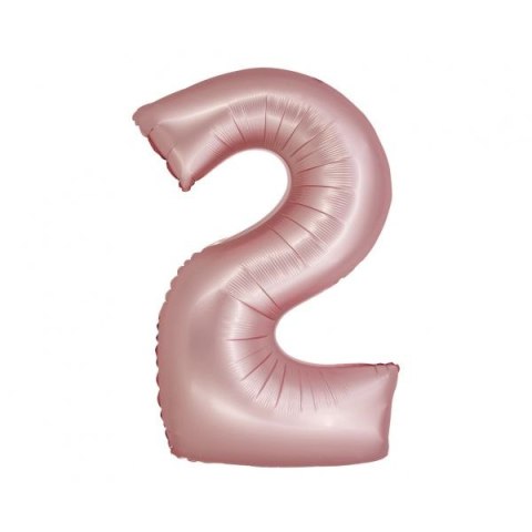 Balon foliowy Godan matowa cyfra 2, j. różowa (CH-SJR2) Balon foliowy Godan matowa cyfra 2, j. różowa (CH-SJR2)