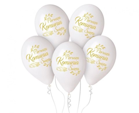 Balon gumowy Godan Pierwsza Komunia Św. (biblia) 5 szt. biały 320mm 13cal (GMS120/PKB) Balon gumowy Godan Pierwsza Komunia Św. (biblia) 5 szt. biały 320mm 13cal (GMS120/PKB)