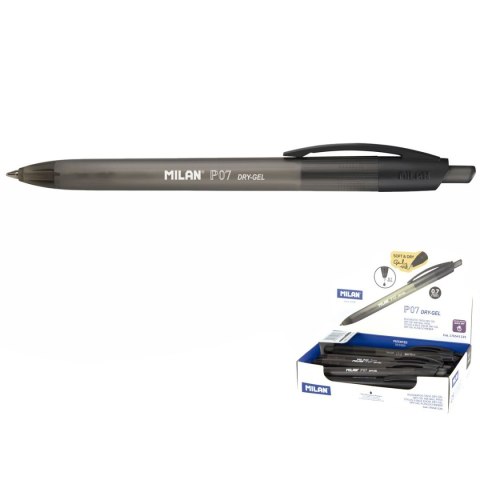 Długopis żelowy Milan Dry Gel czarny 0,7mm (176541125) Długopis żelowy Milan Dry Gel czarny 0,7mm (176541125)