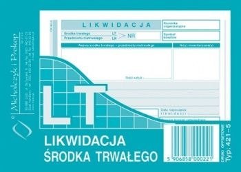 Druk offsetowy Michalczyk i Prokop likwidacja środka trwałego A6 40k. (421-5) Druk offsetowy Michalczyk i Prokop likwidacja środka trwałego A6 40k. (421-5)
