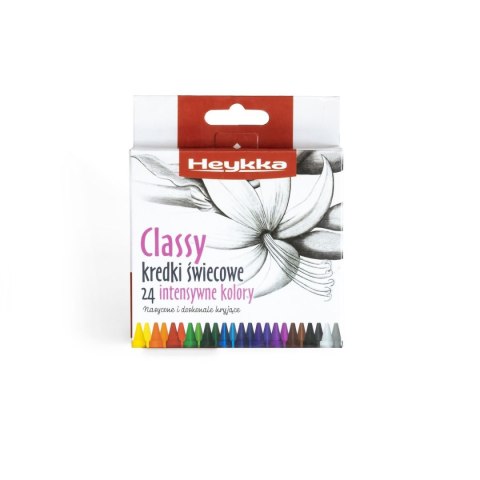 Kredki świecowe Heyyka Classy Kredki świecowe,24 szt (610102) Kredki świecowe Heyyka Classy Kredki świecowe,24 szt (610102)