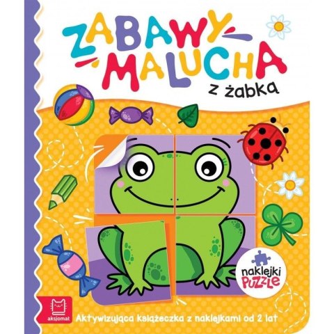Książeczka edukacyjna Aksjomat Zabawy malucha z żabką.. Aktywizująca książeczka z naklejkami puzzlami Książeczka edukacyjna Aksjomat Zabawy malucha z żabką.. Aktywizująca książeczka z naklejkami puzzlami