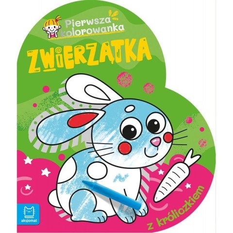 Książeczka edukacyjna Aksjomat Zwierzątka. Pierwsza kolorowanka z króliczkiem Książeczka edukacyjna Aksjomat Zwierzątka. Pierwsza kolorowanka z króliczkiem