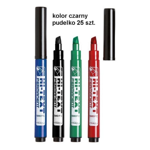 Marker permanentny Fibracolor Hi-Text 580/PB, czarny 6,0mm ścięta końcówka Marker permanentny Fibracolor Hi-Text 580/PB, czarny 6,0mm ścięta końcówka
