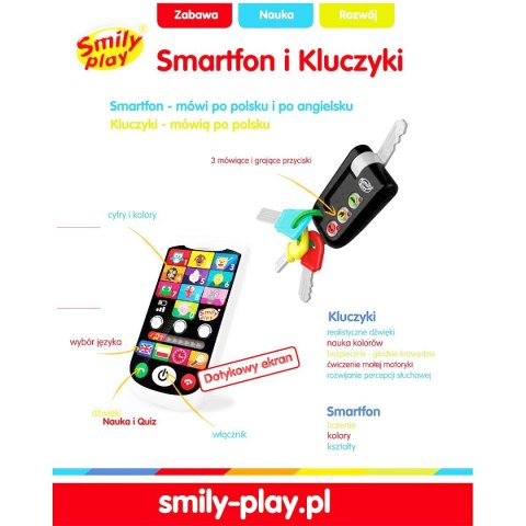 Telefon zabawkowy Smily + kluczyki (SP83681) Telefon zabawkowy Smily + kluczyki (SP83681)