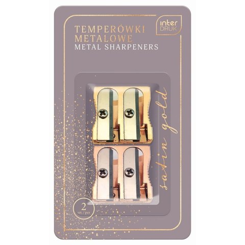 Temperówka Interdruk Satin Gold 2 szt metal (5902277295873) Temperówka Interdruk Satin Gold 2 szt metal (5902277295873)