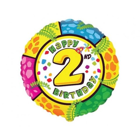 Balon foliowy Godan Happy Birthday - 2 18cal (B401575/2) Balon foliowy Godan Happy Birthday - 2 18cal (B401575/2)