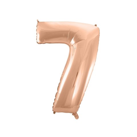 Balon foliowy Godan różowo-złoty cyfra 7 45 cali 45cal (hs-c45rz7)