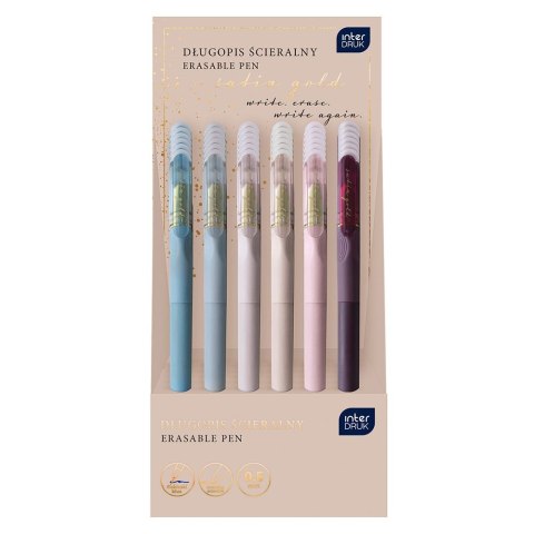 Długopis wymazywalny Interdruk SATIN GOLD 5902277346445 niebieski 0,5mm Długopis wymazywalny Interdruk SATIN GOLD 5902277346445 niebieski 0,5mm