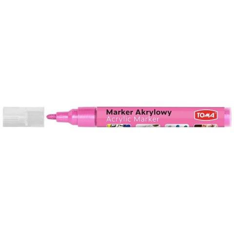 Marker specjalistyczny Toma akrylowy-różowy, różany 2,5mm okrągła końcówka (TO-402) Marker specjalistyczny Toma akrylowy-różowy, różany 2,5mm okrągła końcówka (TO-402)