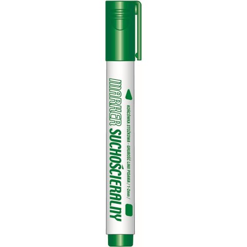 Marker suchościeralny Tetis, zielony 1-2mm okrągła końcówka (KM107-ZO) Marker suchościeralny Tetis, zielony 1-2mm okrągła końcówka (KM107-ZO)