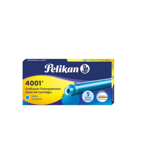 Naboje długie Pelikan GTP/5 turkusowy (310656) Naboje długie Pelikan GTP/5 turkusowy (310656)