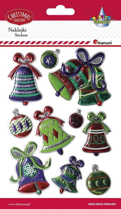 Naklejka (nalepka) Titanum Craft-Fun Series Boże Narodzenie dzwonki, bombki (MDM-XMASS BELLS) Naklejka (nalepka) Titanum Craft-Fun Series Boże Narodzenie dzwonki, bombki (MDM-XMASS BELLS)