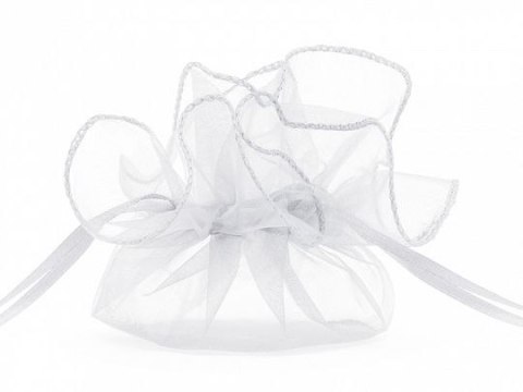 Organza Partydeco Woreczki z organzy, biały, 25cm biały (WRG6-008-10) Organza Partydeco Woreczki z organzy, biały, 25cm biały (WRG6-008-10)