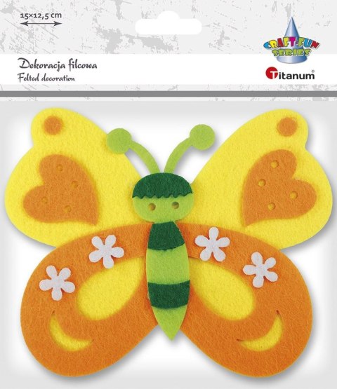 Ozdoba filcowa Titanum Craft-Fun Series motyl (20CR0312-3) Ozdoba filcowa Titanum Craft-Fun Series motyl (20CR0312-3)