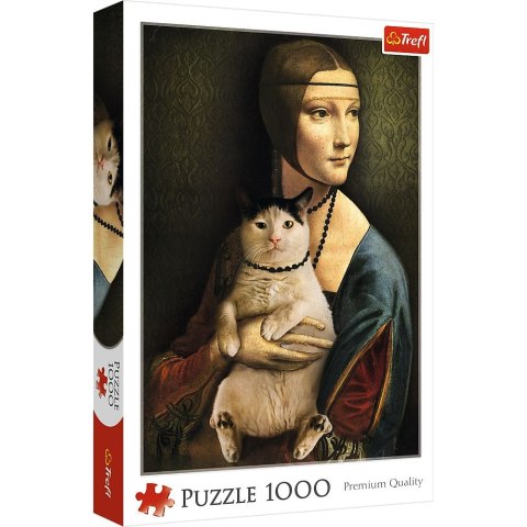 Puzzle Trefl Dama z kotem 1000 el. (10663) Puzzle Trefl Dama z kotem 1000 el. (10663)