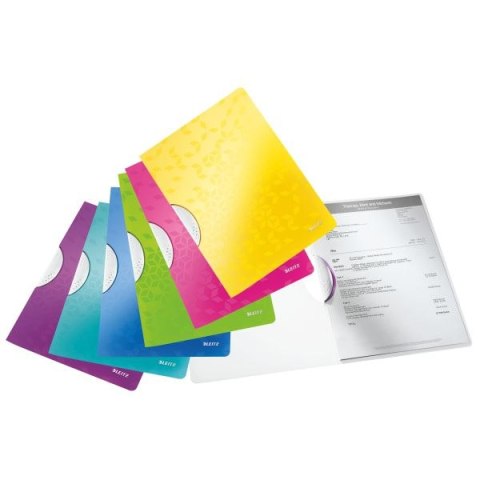 Skoroszyt Leitz Wow ColorClip A4 żółty PVC PCW (41850016) Skoroszyt Leitz Wow ColorClip A4 żółty PVC PCW (41850016)