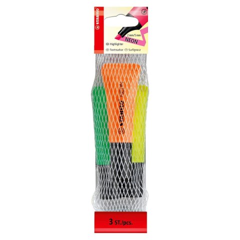 Zakreślacz Stabilo Neon komplet 3 sztuki, mix 2,0-5,0mm (72/3-2) Zakreślacz Stabilo Neon komplet 3 sztuki, mix 2,0-5,0mm (72/3-2)