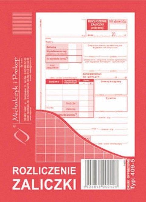 Druk offsetowy Michalczyk i Prokop Rozliczenie zaliczki A6 40k. (409-5) Druk offsetowy Michalczyk i Prokop Rozliczenie zaliczki A6 40k. (409-5)