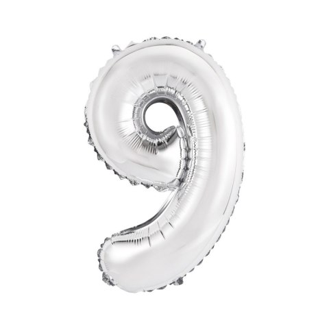 Balon foliowy Godan cyfra 9 srebrny 35 cm (FG-C35S9) Balon foliowy Godan cyfra 9 srebrny 35 cm (FG-C35S9)