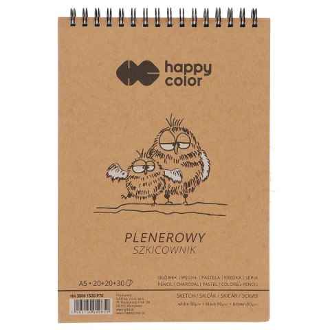 Blok artystyczny Happy Color Happy Color szkicownik A5 80g 70k (HA 3808 1520-P70) Blok artystyczny Happy Color Happy Color szkicownik A5 80g 70k (HA 3808 1520-P70)
