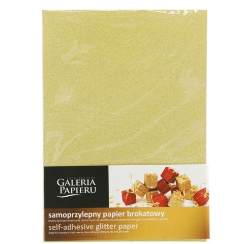 Etykieta samoprzylepna Galeria Papieru brokatowy złoty (254010) Etykieta samoprzylepna Galeria Papieru brokatowy złoty (254010)