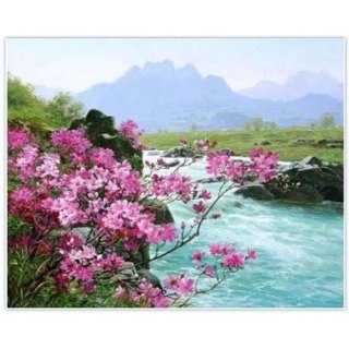 Zestaw kreatywny Norimpex Diamentowa mozaika górski potok 40x30cm (NO-1008675)