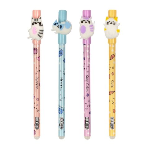 Długopis wymazywalny Strigo CATS 5902315577558 niebieski 0,5mm (SSC192) Długopis wymazywalny Strigo CATS 5902315577558 niebieski 0,5mm (SSC192)
