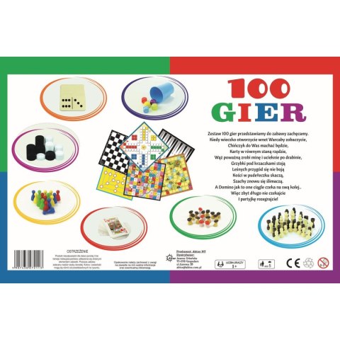 Gra planszowa Abino zestaw 100 gier 100 GIER Gra planszowa Abino zestaw 100 gier 100 GIER