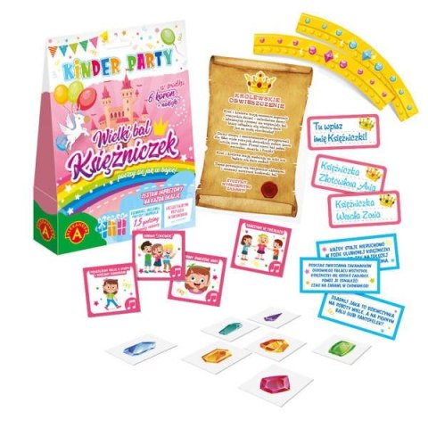 Zestaw dekoracyjny Zestaw Imprezowy KINDER PARTY Wielki Bal Księżniczek Zestaw dekoracyjny Zestaw Imprezowy KINDER PARTY Wielki Bal Księżniczek