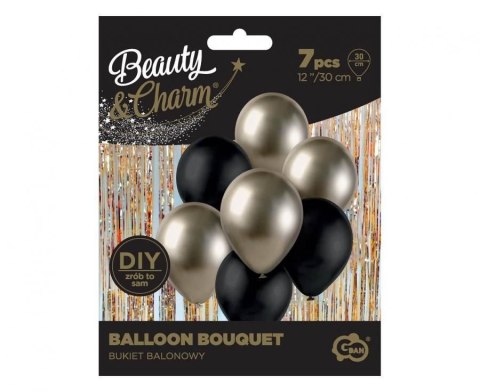 Balon gumowy Godan Bukiet balonowy B&C prosecco-czarny, 7 szt. czarny 300mm 12cal (BB-PRC7) Balon gumowy Godan Bukiet balonowy B&C prosecco-czarny, 7 szt. czarny 300mm 12cal (BB-PRC7)