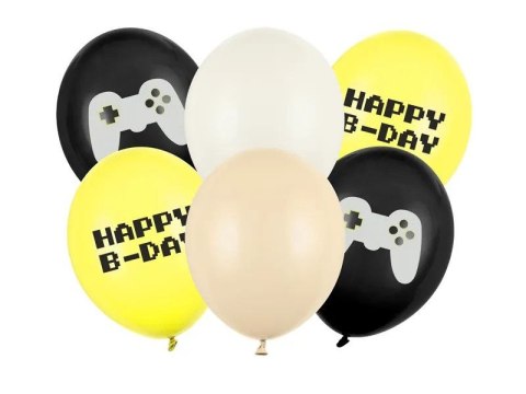 Balon gumowy Partydeco Happy B-day mix 300mm (SB14P-336-000-6) Balon gumowy Partydeco Happy B-day mix 300mm (SB14P-336-000-6)