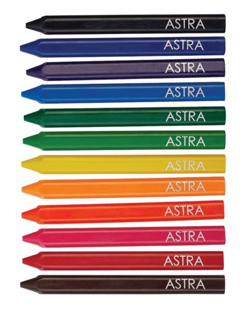 Kredki świecowe Astra 12 kol. Kredki świecowe Astra 12 kol.